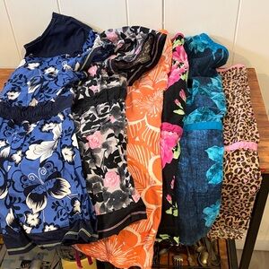 Women’s Medical Scrub Tops Koi by Kathy Peterson Size L Set of 6